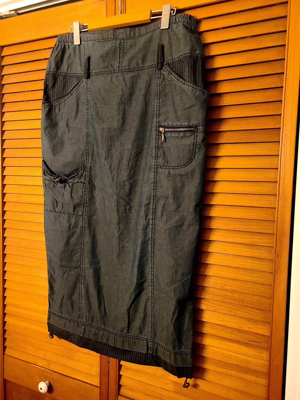 Vintage Cargo Skirt in Dark Gray
